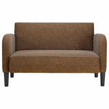Canapé causeuse marron 110 cm similicuir