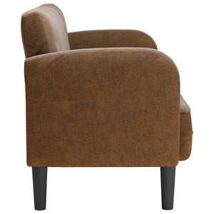 Canapé causeuse marron 110 cm similicuir