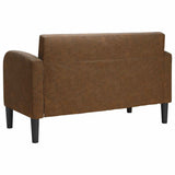 Canapé causeuse marron 110 cm similicuir