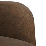 Canapé causeuse marron 110 cm similicuir
