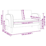 Canapé causeuse marron 110 cm similicuir