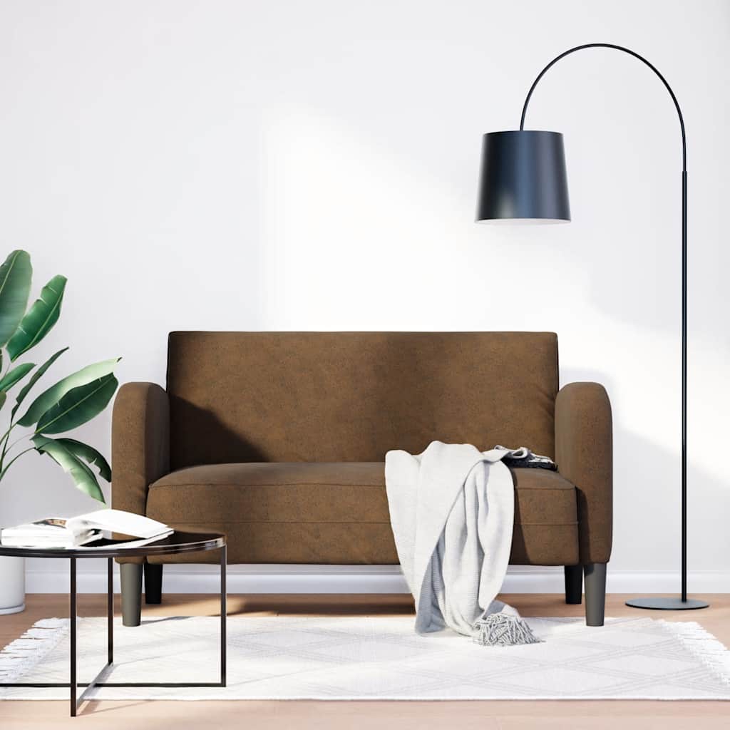 Canapé causeuse marron 110 cm similicuir