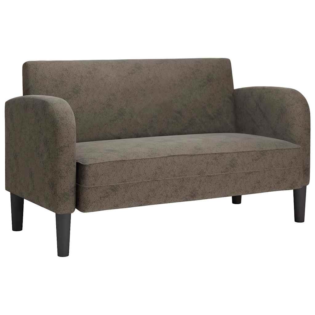 Canapé causeuse gris foncé 110 cm similicuir