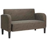 Canapé causeuse gris foncé 110 cm similicuir