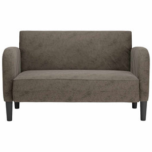 Canapé causeuse gris foncé 110 cm similicuir