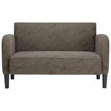 Canapé causeuse gris foncé 110 cm similicuir