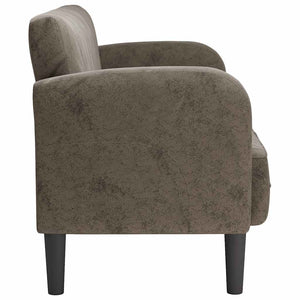 Canapé causeuse gris foncé 110 cm similicuir