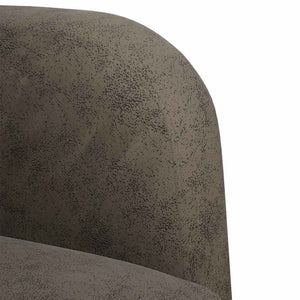 Canapé causeuse gris foncé 110 cm similicuir