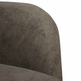 Canapé causeuse gris foncé 110 cm similicuir