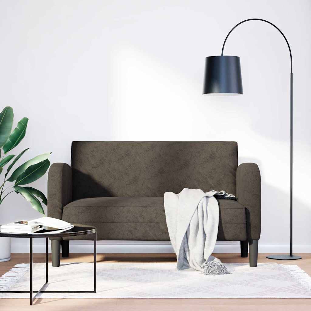 Canapé causeuse gris foncé 110 cm similicuir