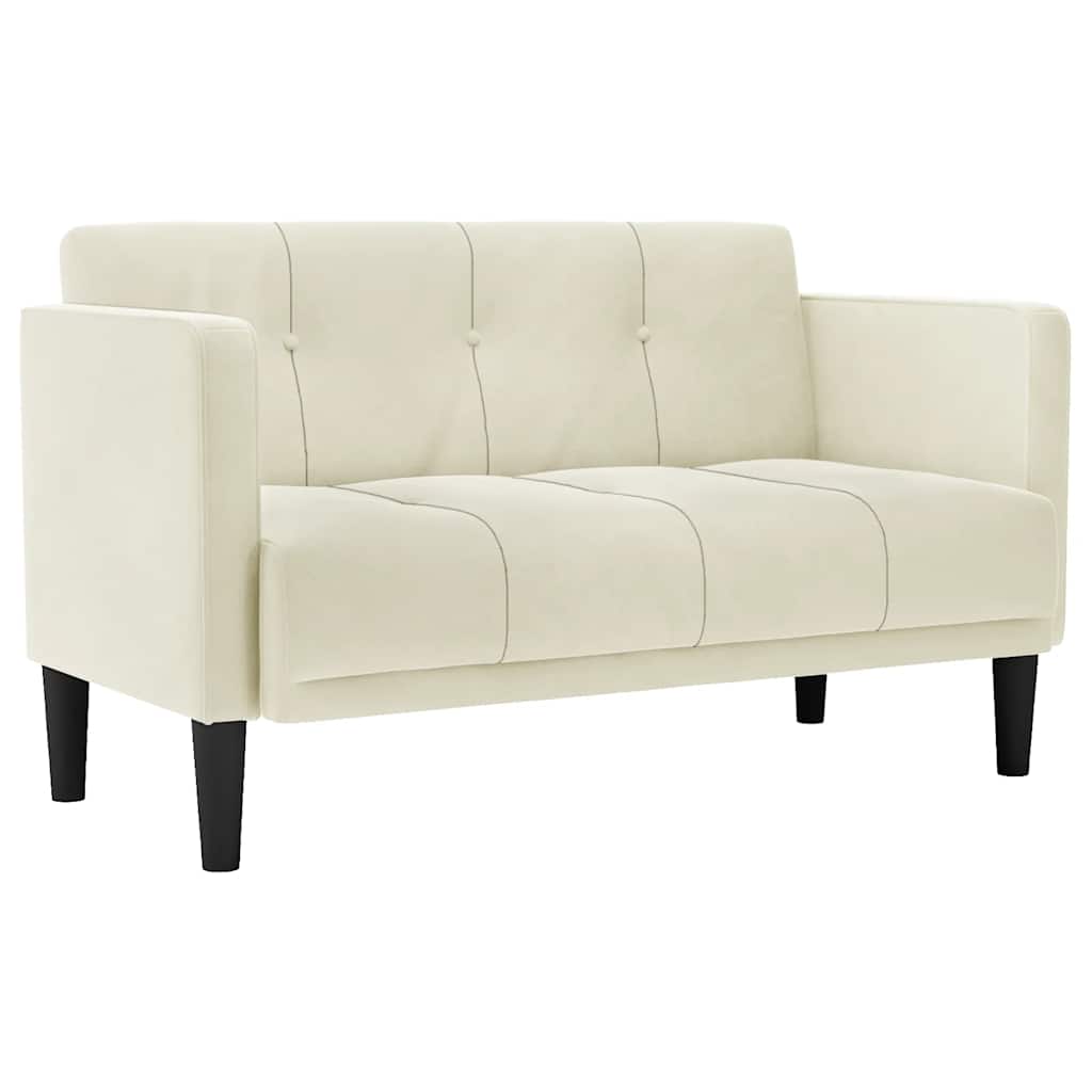 Canapé deux places Crème 111 cm Velours