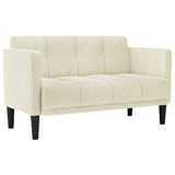 Canapé deux places Crème 111 cm Velours