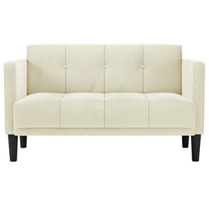 Canapé deux places Crème 111 cm Velours
