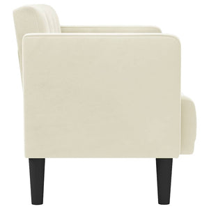Canapé deux places Crème 111 cm Velours