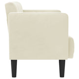 Canapé deux places Crème 111 cm Velours