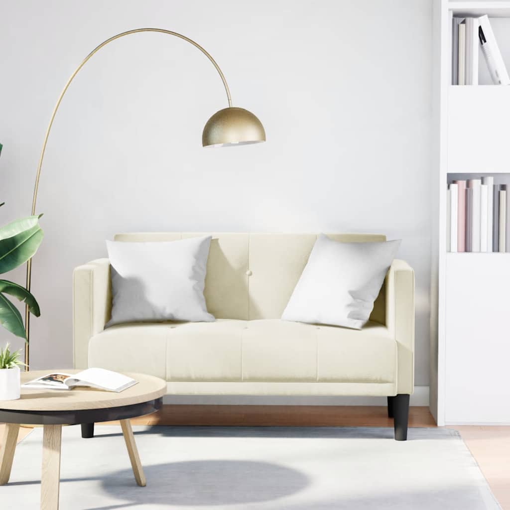 Canapé deux places Crème 111 cm Velours