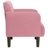 Fauteuil avec accoudoirs rose 54 cm velours