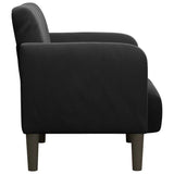 Fauteuil avec accoudoirs noir 54 cm velours