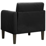 Fauteuil avec accoudoirs noir 54 cm velours