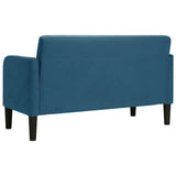 Canapé causeuse bleu 109 cm velours