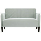 Canapé causeuse gris clair 109 cm velours