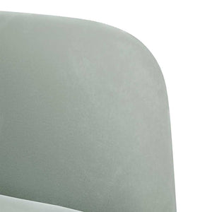 Canapé causeuse gris clair 109 cm velours