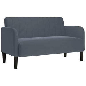 Canapé causeuse gris foncé 109 cm velours