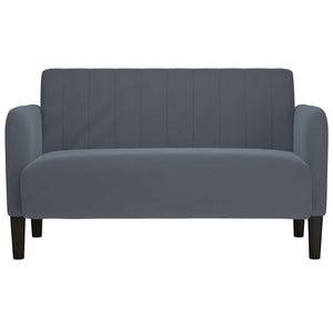 Canapé causeuse gris foncé 109 cm velours
