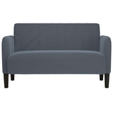 Canapé causeuse gris foncé 109 cm velours
