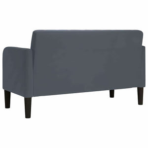 Canapé causeuse gris foncé 109 cm velours