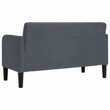 Canapé causeuse gris foncé 109 cm velours