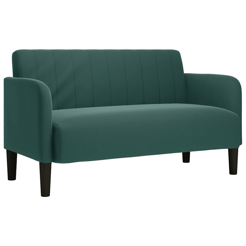 Canapé causeuse vert foncé 109 cm velours