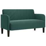 Canapé causeuse vert foncé 109 cm velours