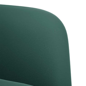 Canapé causeuse vert foncé 109 cm velours