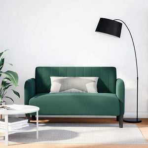 Canapé causeuse vert foncé 109 cm velours