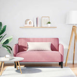 Canapé causeuse rose 109 cm velours