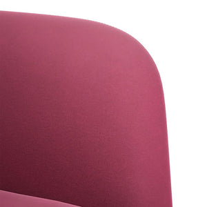 Canapé causeuse rouge bordeaux 109 cm velours