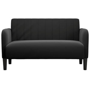 Canapé causeuse noir 109 cm velours
