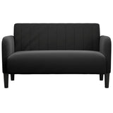 Canapé causeuse noir 109 cm velours