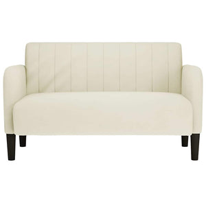 Canapé causeuse crème 109 cm velours