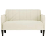 Canapé causeuse crème 109 cm velours