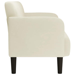 Canapé causeuse crème 109 cm velours