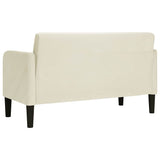 Canapé causeuse crème 109 cm velours
