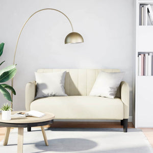 Canapé causeuse crème 109 cm velours