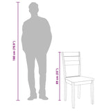 Chaises à manger 2 pcs blanc bois massif caoutchouc