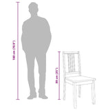 Chaises à manger 2 pcs bois massif naturel caoutchouc