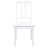Chaises à manger 2 pcs blanc bois massif caoutchouc