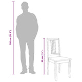 Chaises à manger 2 pcs blanc bois massif caoutchouc