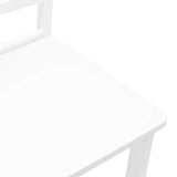 Chaises à manger 2 pcs blanc bois massif caoutchouc
