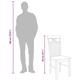 Chaises à manger 2 pcs blanc bois massif caoutchouc